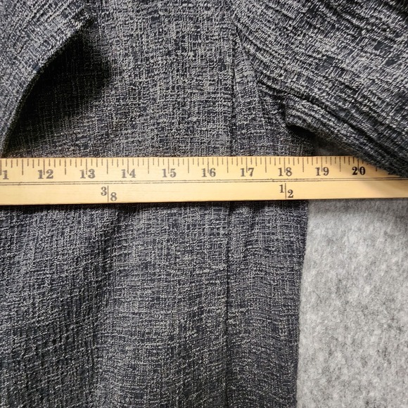 Eileen Fisher Crosshatch Jacquard Long Cardigan Jacket Size XS Nuetral Lagenlook - Picture 10 of 11